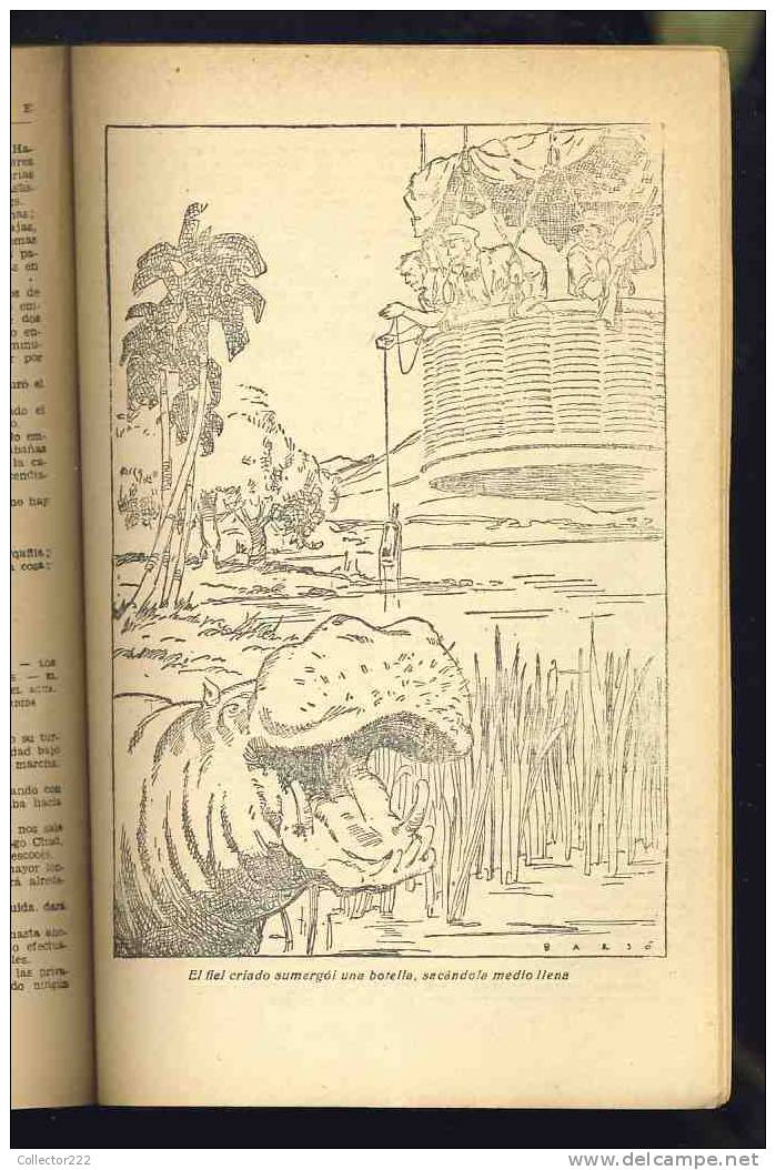 Livre CINCO SEMANAS EN GLOBO, De Jules Verne. Avec 20 Illustrations à L´intérieur (Ed.Molino, 1942) (Ref. 81009) - Juniors