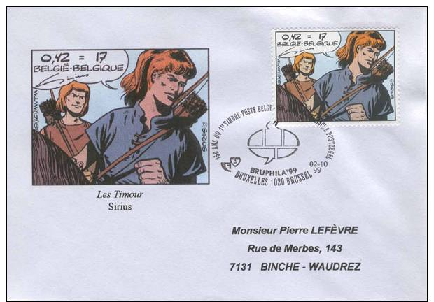 Enveloppe 1999 N° 2849 Avec FDC(prévente) - Les Timour - 1991-2000