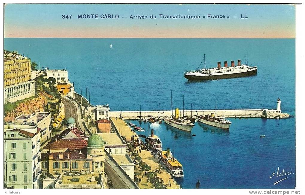 MONTE-CARLO  -  Arrivée Du Transatlantique "France" - Sonstige & Ohne Zuordnung