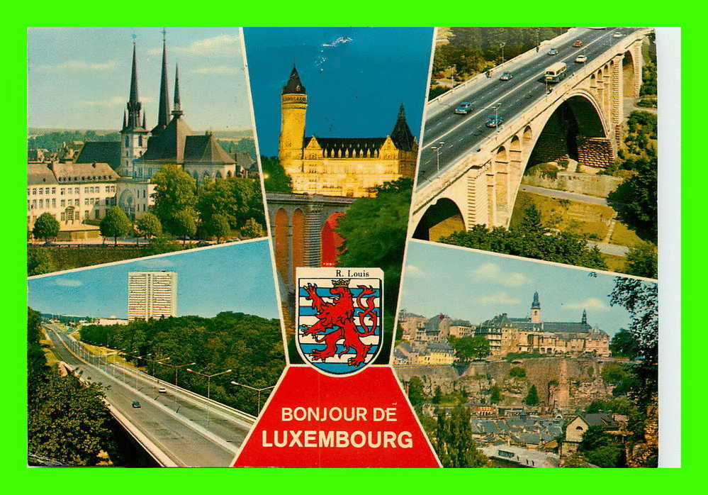 LUXEMBOURG - 5 MULTIVUES - MESSAGERIES PAUL KRAUS - CIRCULÉ EN 1973 - - Luxembourg - Ville