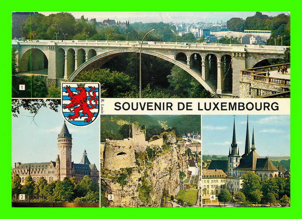 LUXEMBOURG - 4 MULTIVUES DE LA VILLE  - MESSAGERIES PAUL KRAUS - CARTES EST ÉCRITE - - Lussemburgo - Città