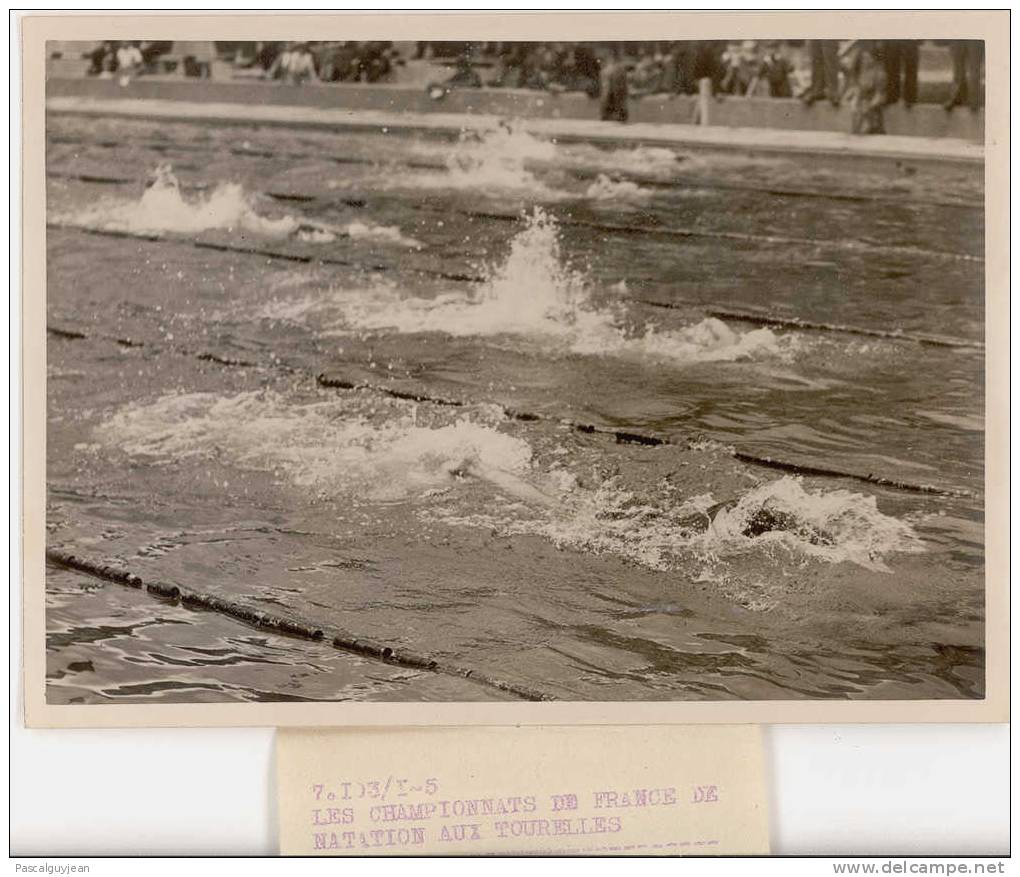 PHOTO PRESSE NATATION TOURELLES CHAMP. DE FRANCE 1936 - Natation