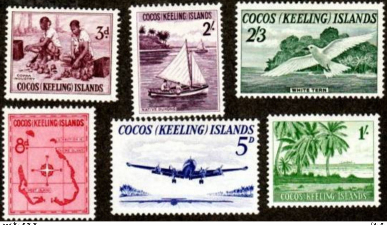 COCOS ISLANDS..1963..Michel # 1-6...MLH...MiCV - 43 Euro. - Cocoseilanden