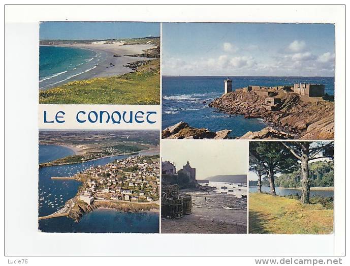 LE CONQUET -  La Plage Des Blancs Sablons, Le Port Et La Pointe De Kermorvan  - 5 Vues - N° MX  1977 - Le Conquet