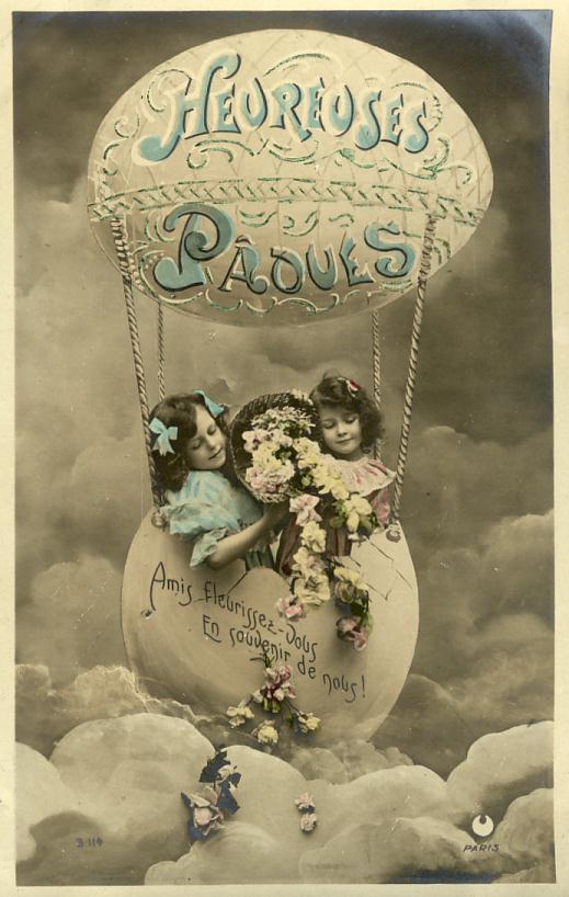 Aviation - Montgolfière - Ballon - Enfants Aéronautes - Oeuf Pâques - Mongolfiere