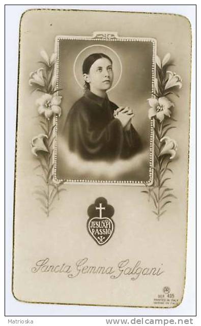 SANTINO - Sancta Gemma Galgani   - 1944  -  (S57) - Devotion Images