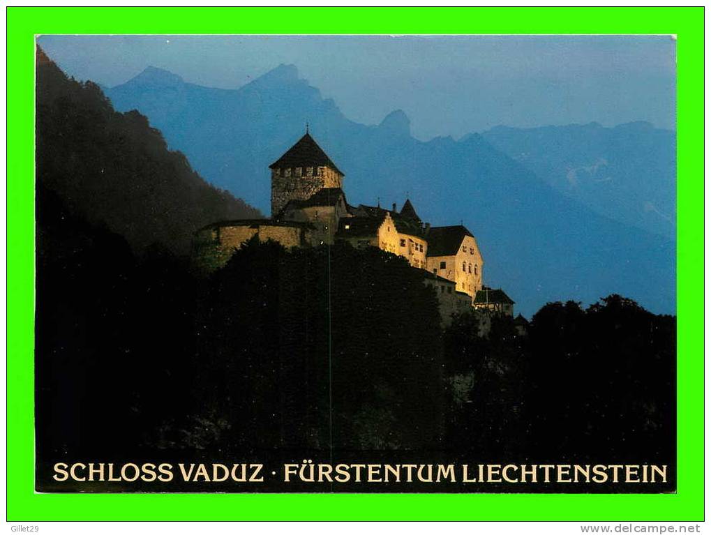 LIECHTENSTEIN - SCHLOSS VADUZ BEI NACHT - VERLAG HUBERT GASSNER - - Liechtenstein