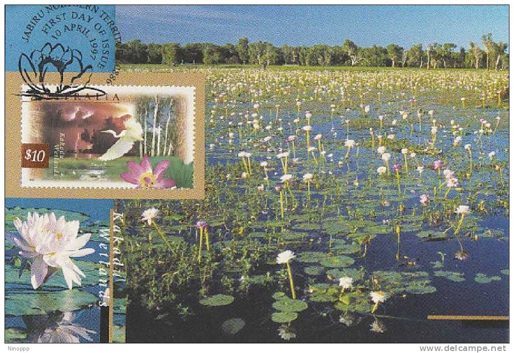 Australia-1997 Nature Of Australia Kakadu Wetlands Bird Maximum Card - Other & Unclassified