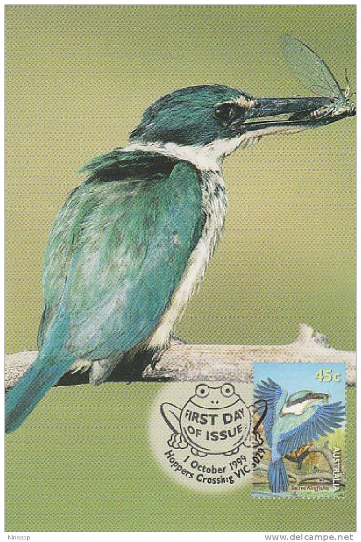 Australia-1999 Small Pond 45c Sacred Kingfisher   Maximum Card - Other & Unclassified