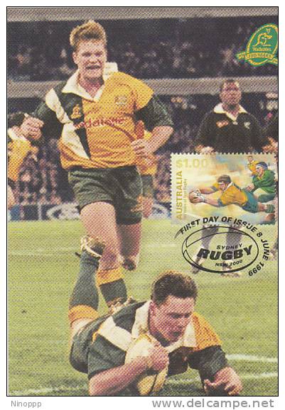Australia-1999 100 Years Of Test Rugby-MATT BURKE    Maximum Card - Rugby