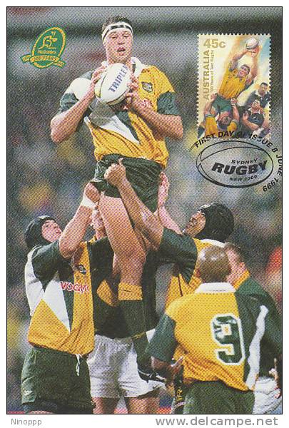 Australia-1999 100 Years Of Test Rugby- MATT COCKBAIN  Maximum Card - Rugby