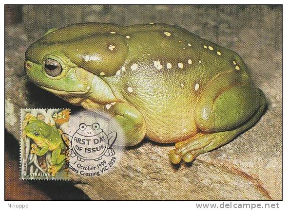 Australia-1999 Small Pond 45c Magnificent Tree Frog   Maximum Card - Kikkers