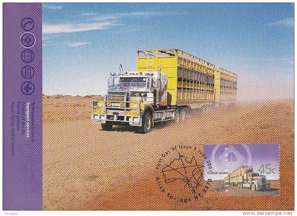 Australia-2001 Outback Services Transport     Maximum Card - Vrachtwagens