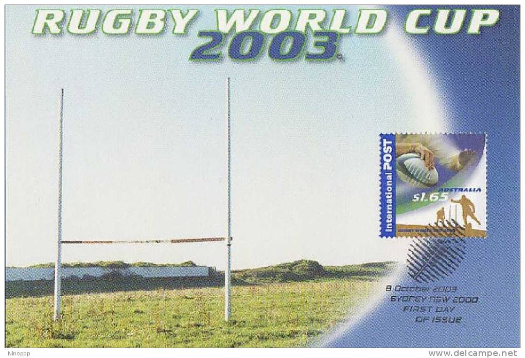 Australia-2003 Rugby World Cup,Rugby Paddock  Maximum Card - Rugby