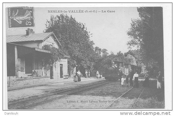 95 // NESLES LA VALLEE - LA GARE, Edit F Mazet, ANIMEE - Nesles-la-Vallée