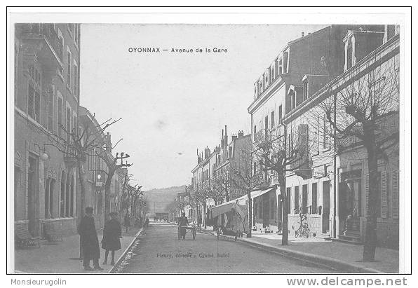 01 )) OYONNAX - Avenue De La Gare, Fleury édit, ANIMEE - Oyonnax