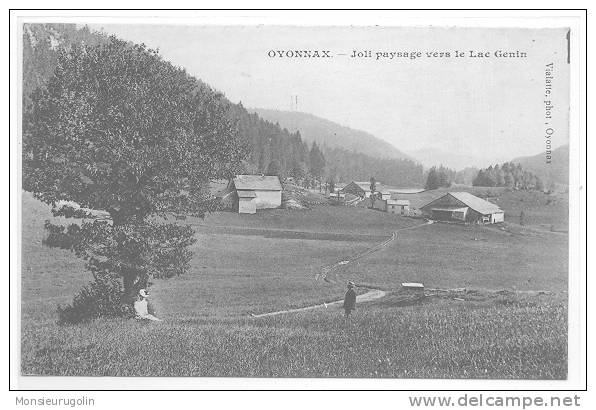 01 )) OYONNAX - Joli Paysage Vers Le Lac Genin, Vialatte édit - Oyonnax