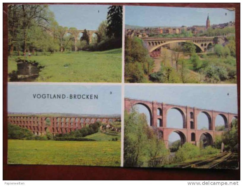 (Plauen) - Mehrbildkarte Vogtlandbrücken - Plauen