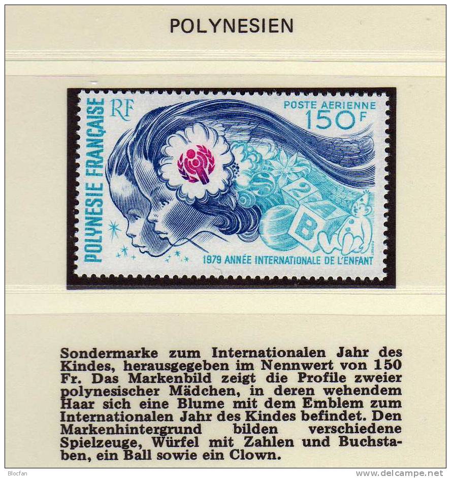 UN Jahr Des Kindes 1979 Mali 693/5+Polynesien 284 ** 15€ Kinder Und Tiere UNESCO/UNICEF Document Stamps Of Children - Brieven En Documenten