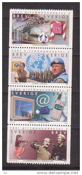 Sweden. 2000. Nice Strip Of 4 Stamps - Nuevos