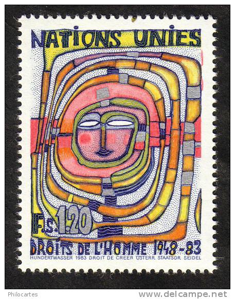 Nations Unies Genève   1983 -  YT 118 - Droits De L'Homme.-- NEUF ** -   Cote 3.60e - Unused Stamps