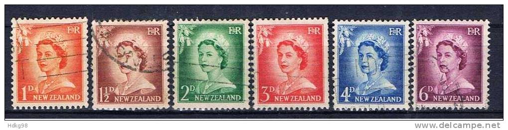 NZ+ Neuseeland 1953 Mi 333-38 - Gebraucht