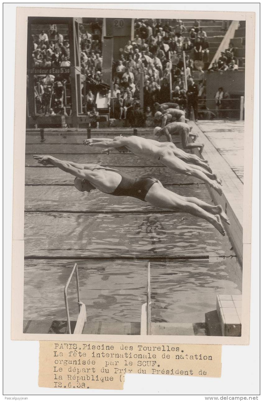 PHOTO PRESSE NATATION - FETES 1938 - Swimming