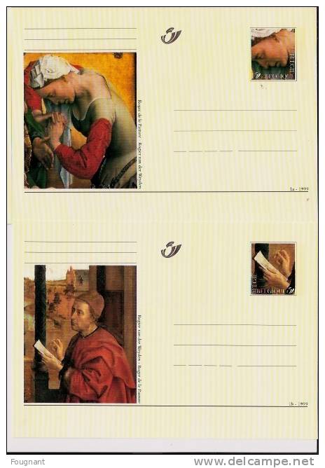 BELGIQUE : 1999:Entiers Postaux:N°69;Tableaux De Roger De La Pasture.3 Entiers.Complet.Neufs. - Religion