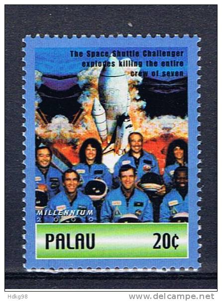 PAL+ Palau 2000 Mi 1614 Mnh Millenium: Space Shuttle Challenger - Palau