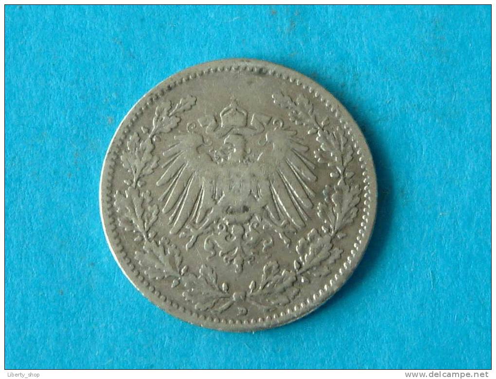 1909 D - 1/2 MARK ( Silver ) / KM 17 ( For Grade, Please See Photo ) !! - 1/2 Mark