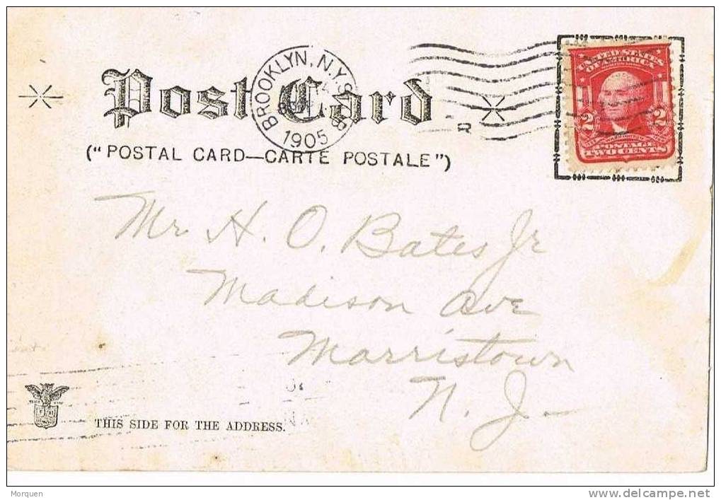 1258. Postal BROOKLYN (N.Y) 1905 A Harristown. Manhattan Life Building - Storia Postale