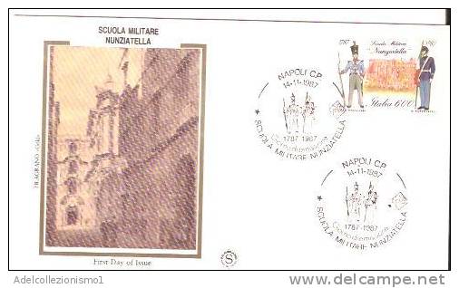 35761)lettera F.d.c. Serie Scuole Militare Nunziatella Con 600£  + Annullo - 1981-90: Storia Postale
