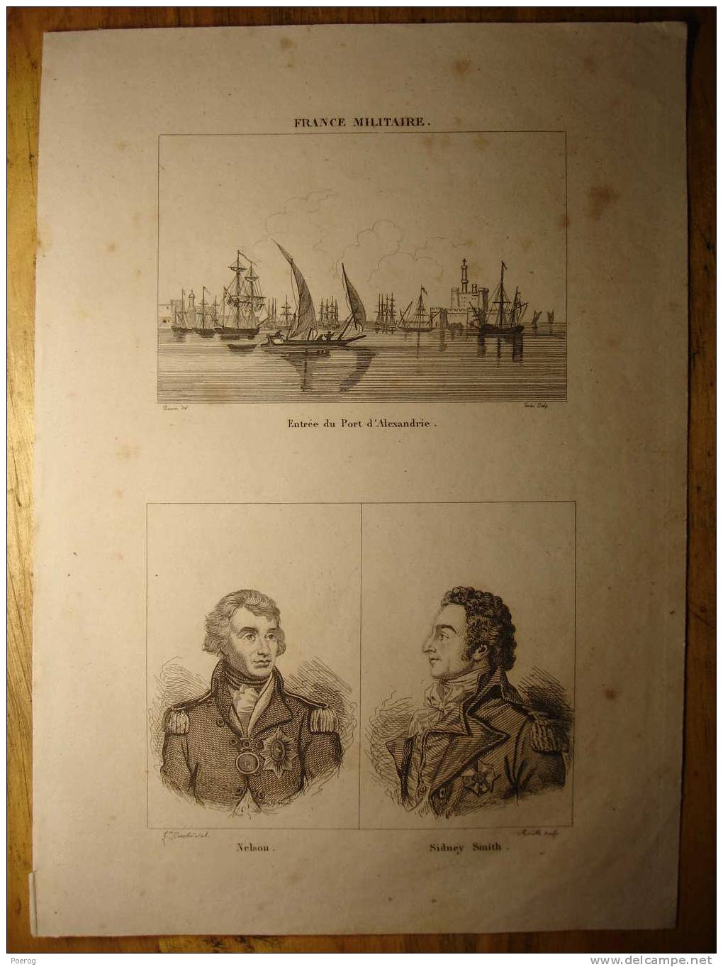 GRAVURES De 1835 - ENTREE DU PORT D' ALEXANDRIE - PORTRAITS DE NELSON Et De SIDNEY SMITH - PRINTS 1835 - Collections