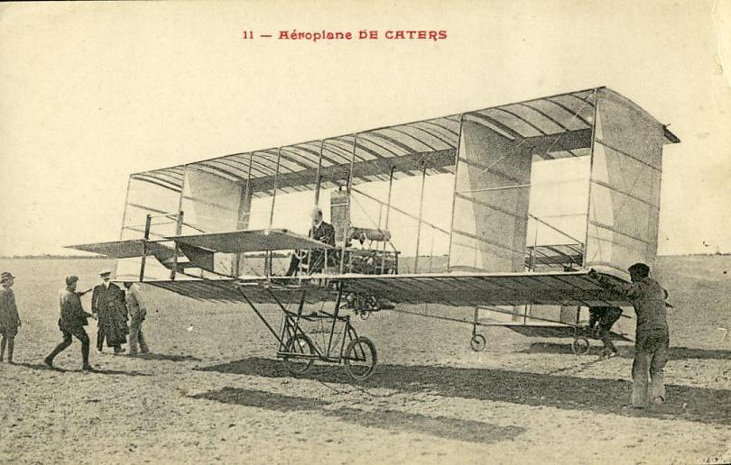 Aviation - Monoplan Tellier - Moteur Panhard Levassor - Au Verso Publicité Thermalisme Eau Pougues Carabana - ....-1914: Précurseurs