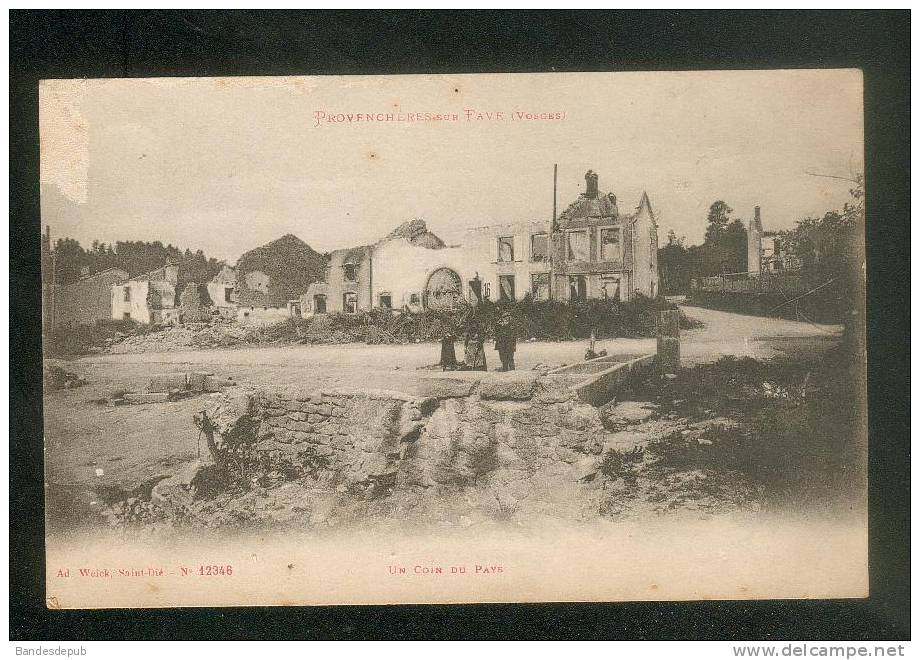 CPSM - Provenchères Sur Fave ( Vosges 88) - Un Coin Du Pays ( Ruines Animée Ad. Weick 12346 En L'état) - Other & Unclassified