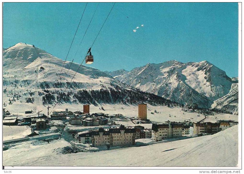 SESTRIERE - FUNIVIA  FRAITEVE - COLORI VIAGGIATA  1973  - PANORAMA . - Funiculaires