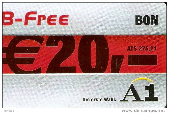 TARJETA DE AUSTRIA DE B-FREE DE 20 EUROS - Austria