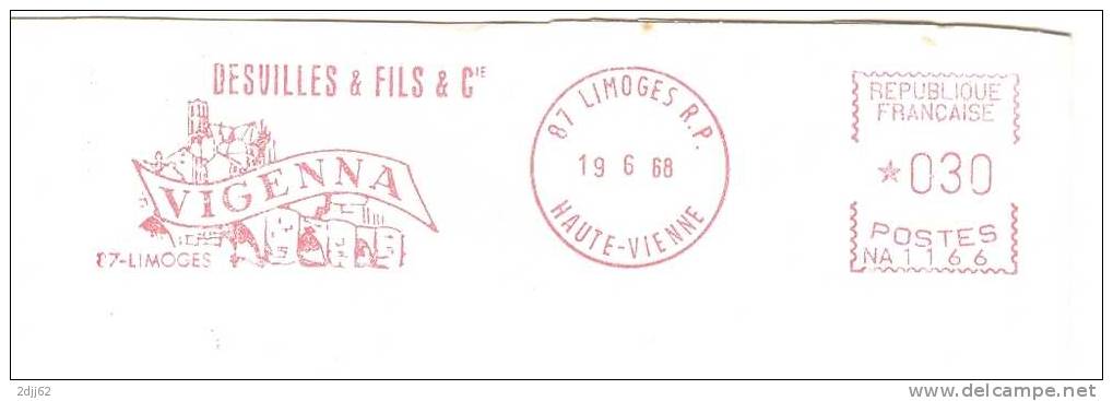 Limoges, "Vigenna" - EMA Secap - Enveloppe    (C0329) - Porcelaine