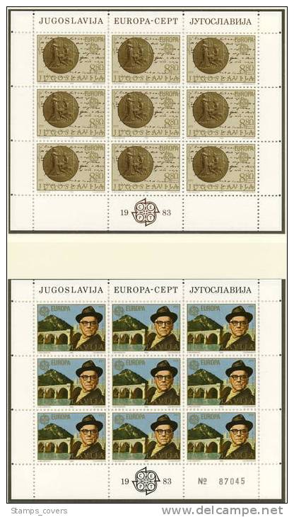 YOUGOSLAVIA MNH** MICHEL KB 1984/85 EUROPA 1983 FEUILLETS SHEETS - 1983