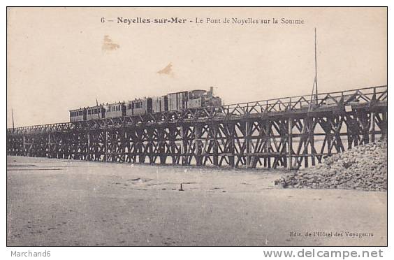 SOMME.NOYELLES SUR MER.LE PONT DE NOYELLES SUR LA SOMME  ...TRAIN ET CHEMIN DE FER - Noyelles-sur-Mer