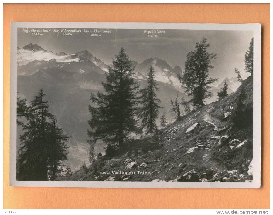 H597 Vallée Du Trient, Aiguille Tour,Argentière,Chardonnet,Verte,sentier. Perrochet 1098 - Trient