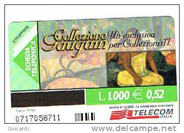TELECOM ITALIA - CAT. C. & C. NUOVE 3506 PAUL GAUGUIN - AREAREA 1892 (PARTIC.) - Publiques Thématiques