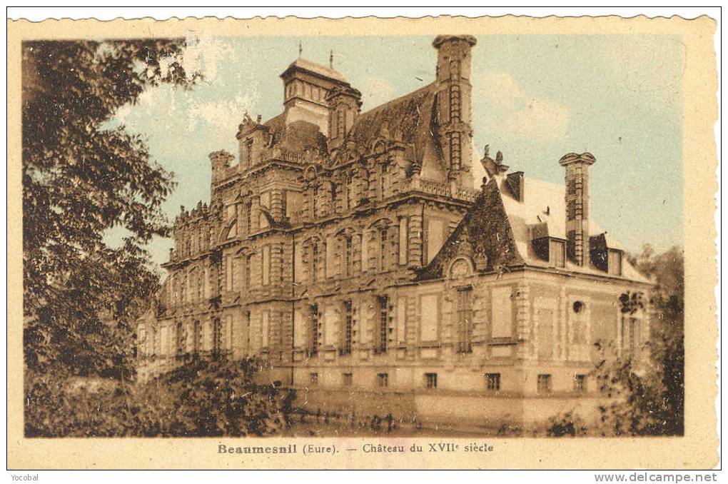 Cp , 27 , BEAUMESNIL , Château Du XVIIe Siècle - Beaumesnil