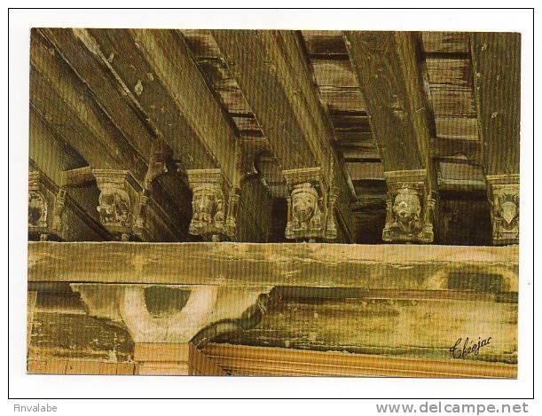 L'ARIEGE TOURISTIQUE MIREPOIX Les Couverts La Maison Des Consuls (XIIIe S.) Détail Des Poutres Sculptées (intérieur) - Mirepoix