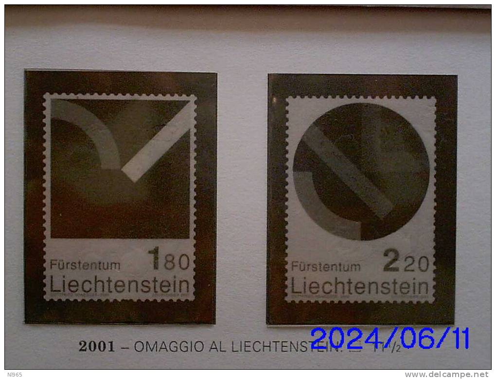 LIECHTENSTEIN - ANNO 2001 - ARTE GOTTFRIED HONEGGER   ** MNH - Unused Stamps