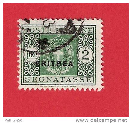 Italia-Eritrea 1934. Segnatasse  2 Lire Verde - Soprastampato "ERITREA". - Eritrea