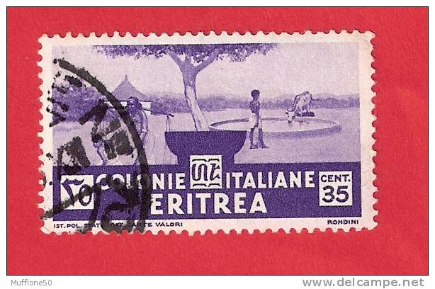 Italia-Eritrea 1933. Francobollo  C. 35  -  Serie Pittorica. - Eritrea