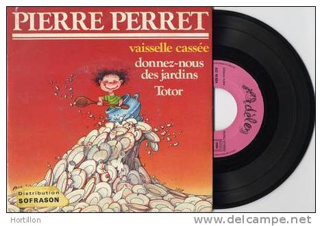 PIERRE PERRET : Vaisselle Cassée EP 7" 45 Livre Disque Vinyle - 45 T - Maxi-Single