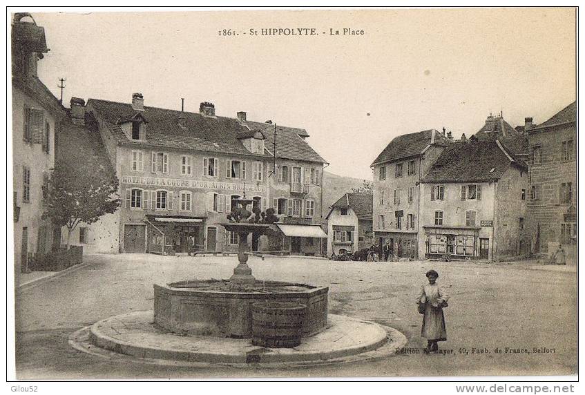 25 -- St.  Hippolyte --La Place --Hôtel De La Coupe D'Or --Albin Brouhaud --- - Saint Hippolyte