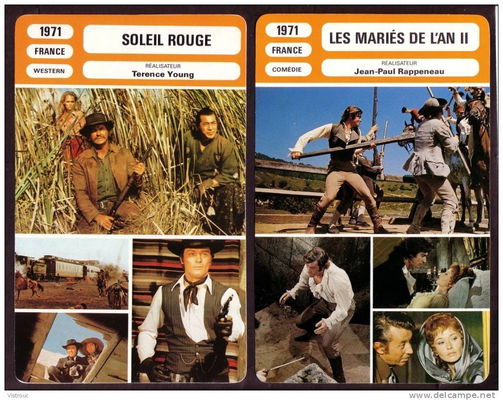 10 fiches cinéma (10 scans) : filmographie de  1967 à 71, avec  A. DELON, J. FONDA, J-P. BELMONDO, P. MEURISSE...